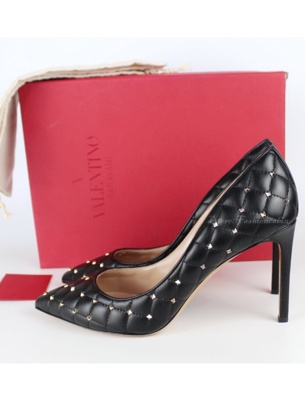 New VALENTINO GARAVANI Rockstud Pumps Black EU 41